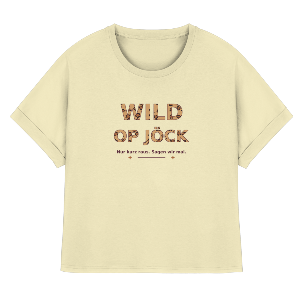 Wild op Jöck | Damen-Shirt mit Umschlagärmeln
