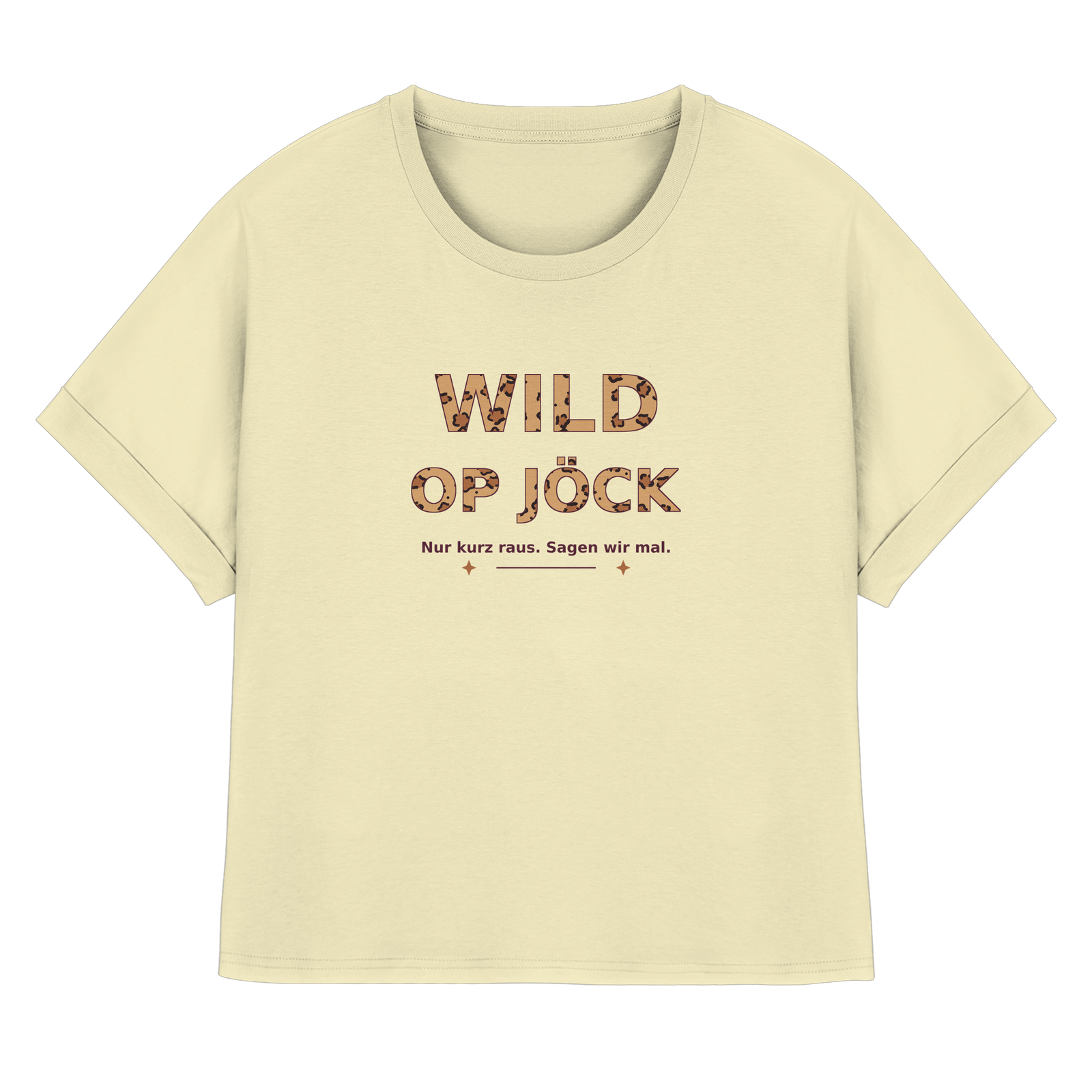 Wild op Jöck | Damen-Shirt mit Umschlagärmeln
