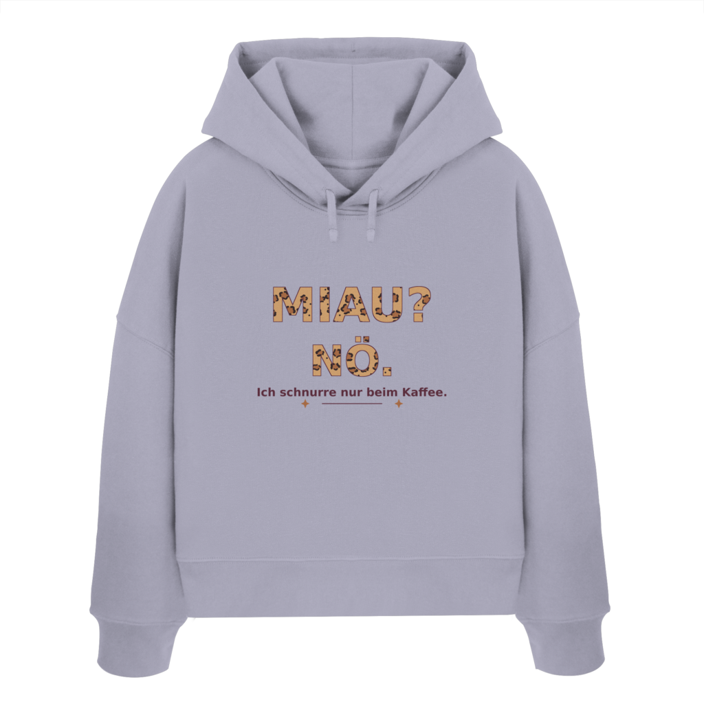 Miau? Nö. | Damen-Boxcut-Hoodie
