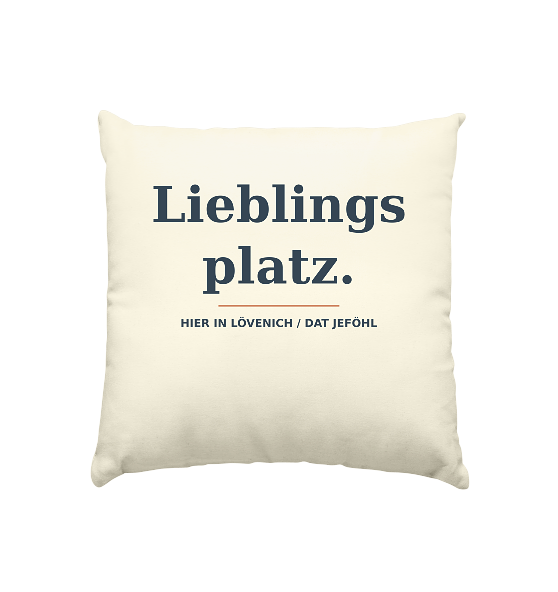 Lieblingsplatz | Kissen natur 40 × 40