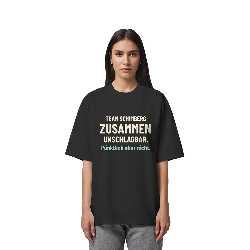 Zusammen unschlagbar. Pünktlich eher nicht. | Unisex Oversize-Shirt – Bild 2