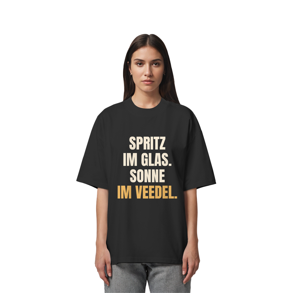 Spritz im Glas. Sonne im Veedel. | Unisex Oversize-Shirt – Bild 2