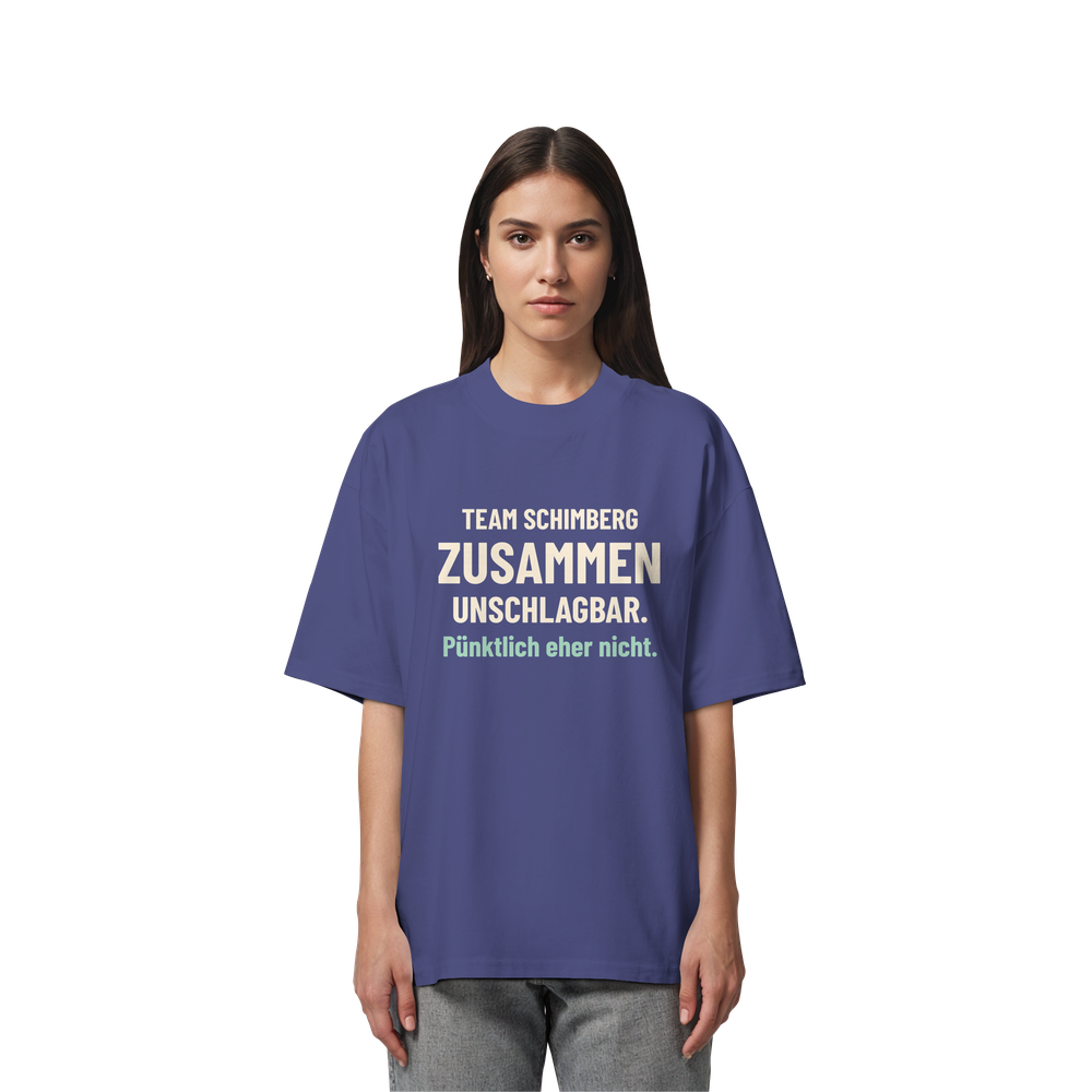 Zusammen unschlagbar. Pünktlich eher nicht. | Unisex Oversize-Shirt – Bild 4