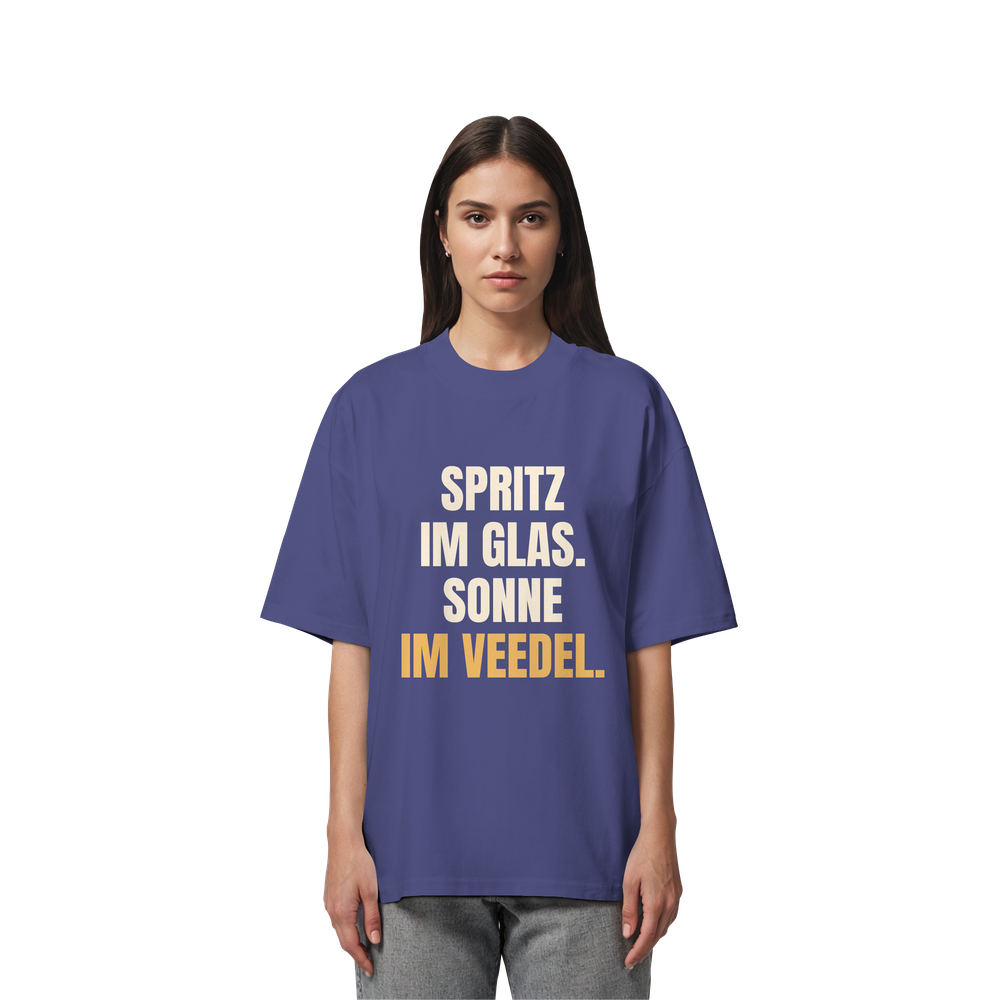 Spritz im Glas. Sonne im Veedel. | Unisex Oversize-Shirt – Bild 4