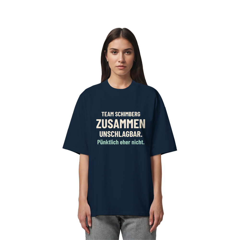 Zusammen unschlagbar. Pünktlich eher nicht. | Unisex Oversize-Shirt – Bild 3