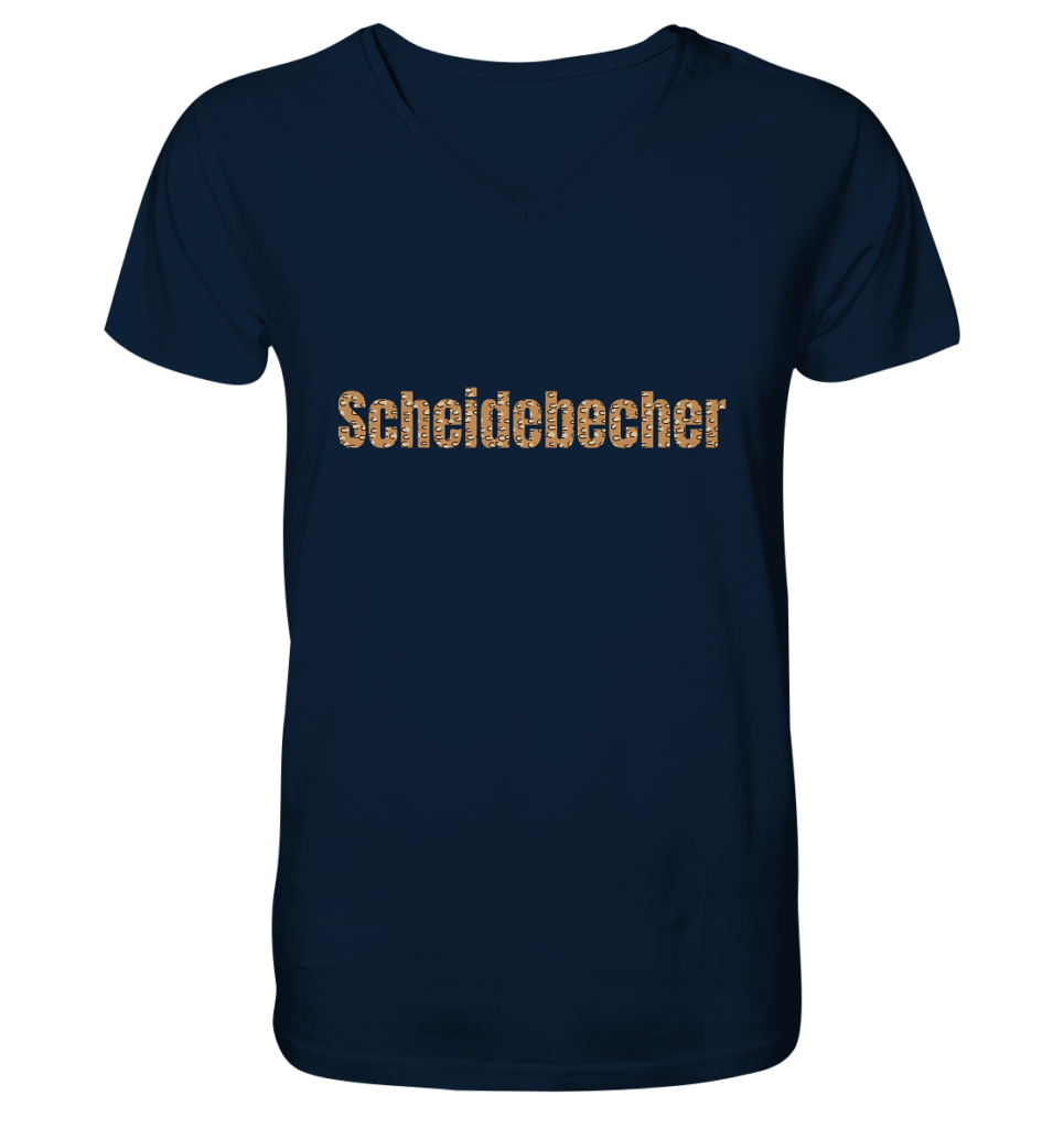 Scheidebecher Leo | Herren V-Neck Navy in French Navy – Hersteller-Mockup, Druck und Farben können abweichen.